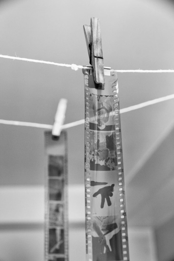 negatif en processus de séchage atelier super 8 de Tours